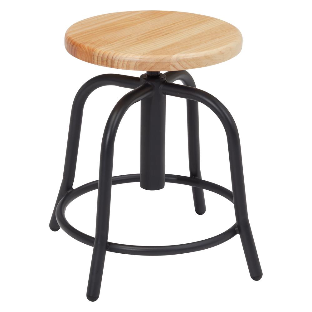 adjustable wooden stool