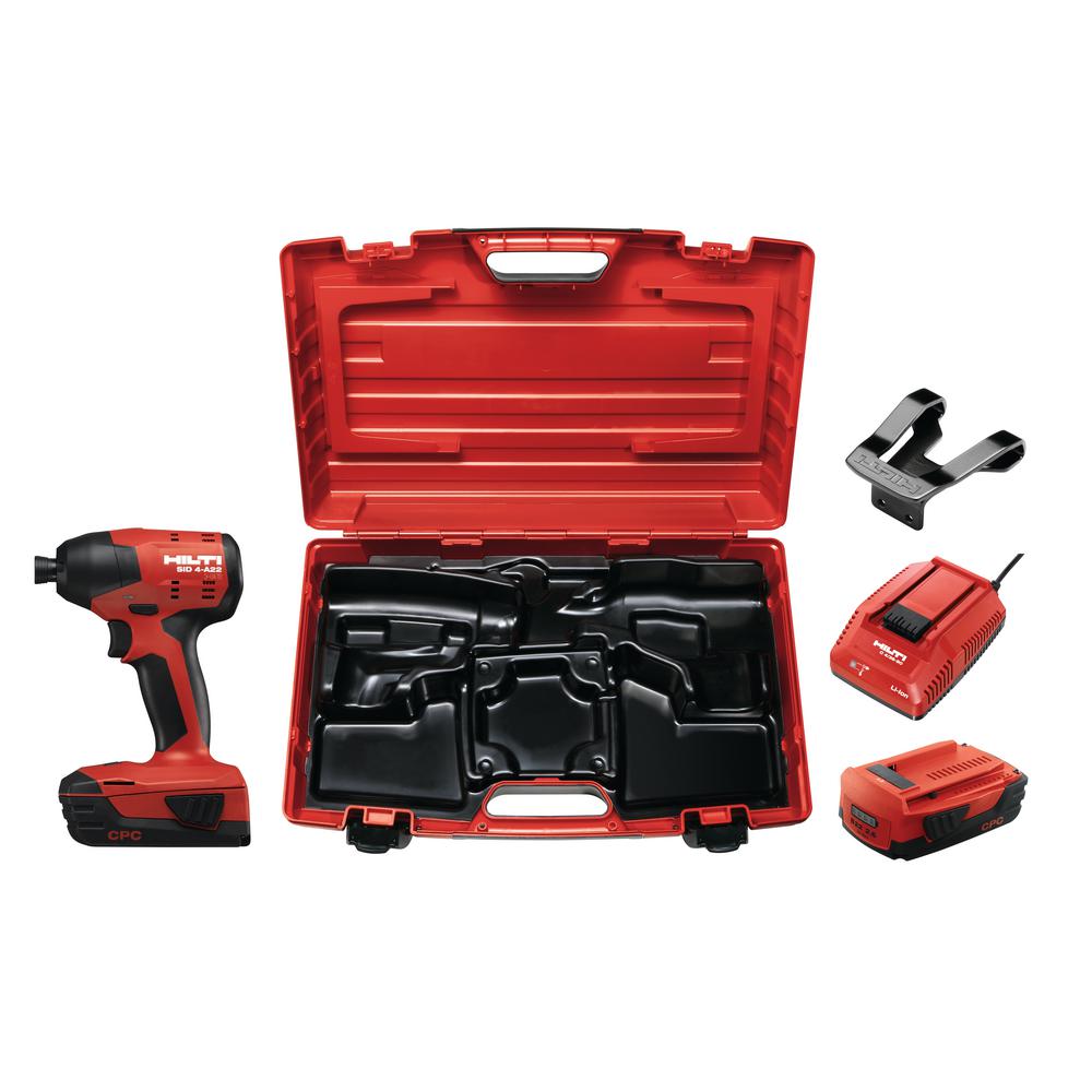 Hilti Cordless Compact Impact Driver Brushless 22Volt LithiumIon 1/4