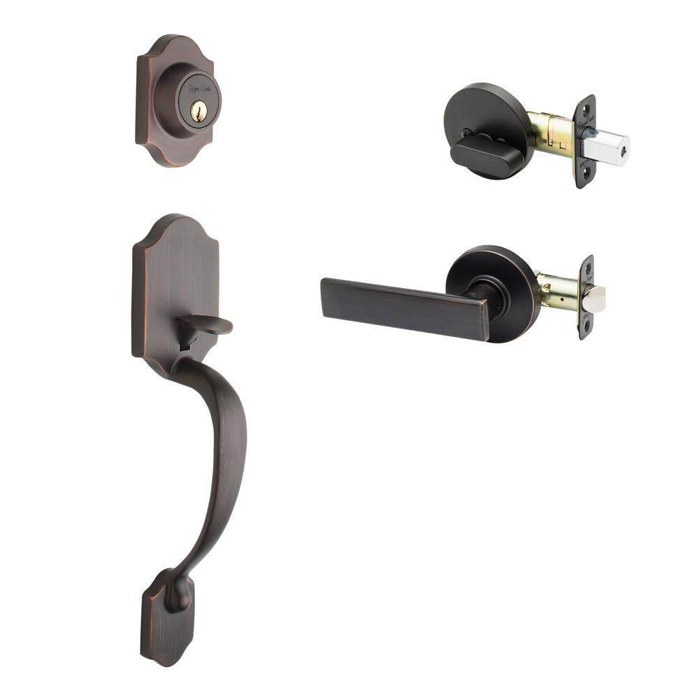 Copper Creek Craftsman Tuscan Bronze Door Handleset With Craftsman