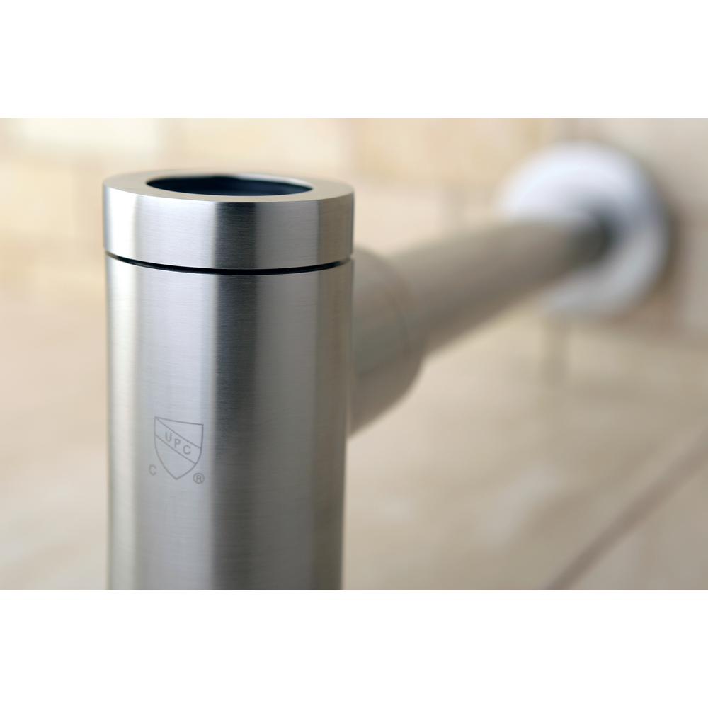 Kingston Brass Modern Decorative 1 1 4 In Brass P Trap In Brushed
