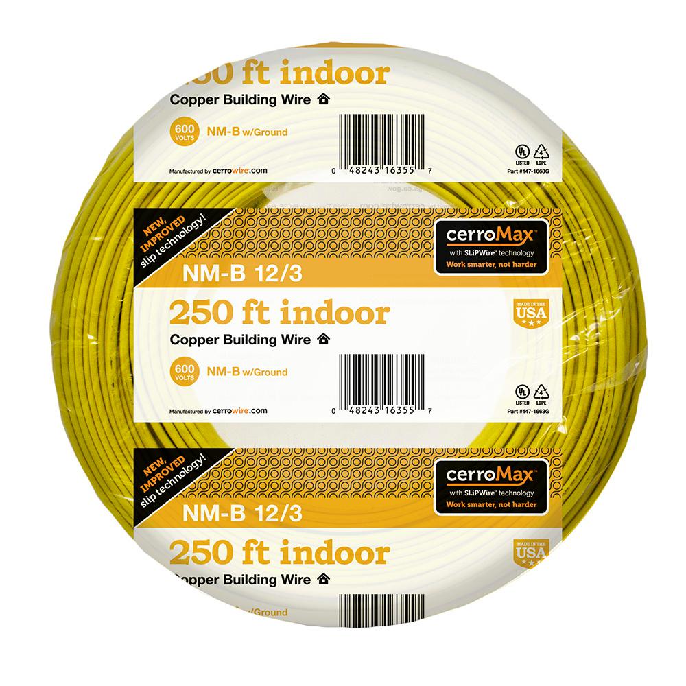 Cerrowire 250 ft. 12/3 NM-B Wire-147-1663G - The Home Depot