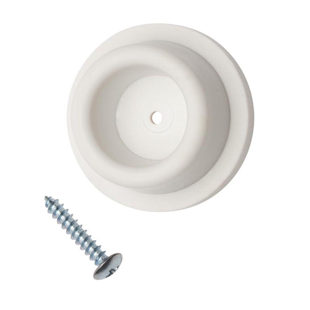 Everbilt White Self Adhesive Doorstops 2 Pack 15092 The Home Depot