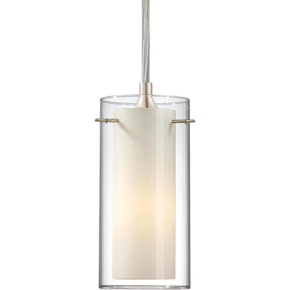Volume Lighting Esprit 1Light Brushed Nickel Mini Hanging Pendant