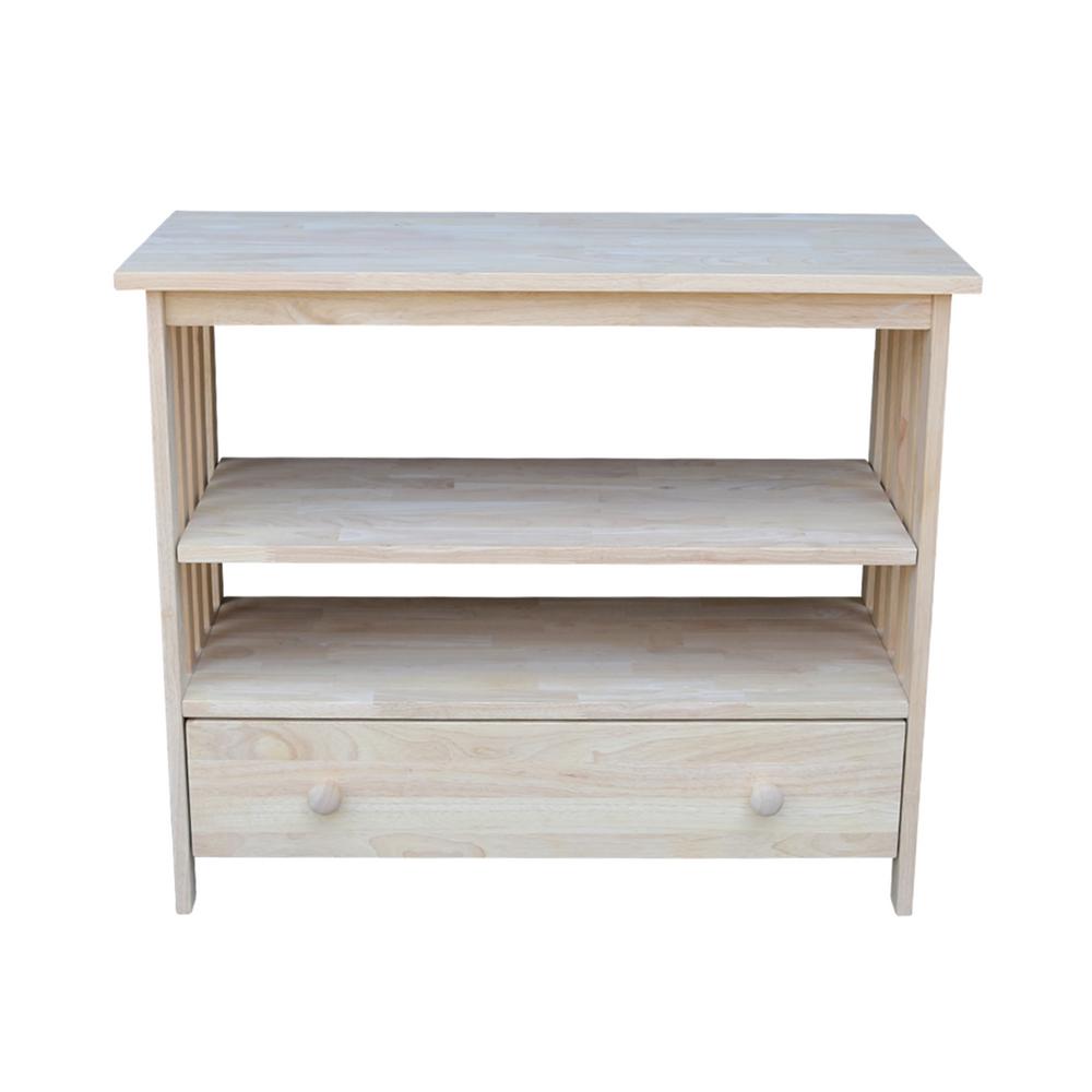Unfinished Wood TV Stands Living Room Furniture The Home Depot