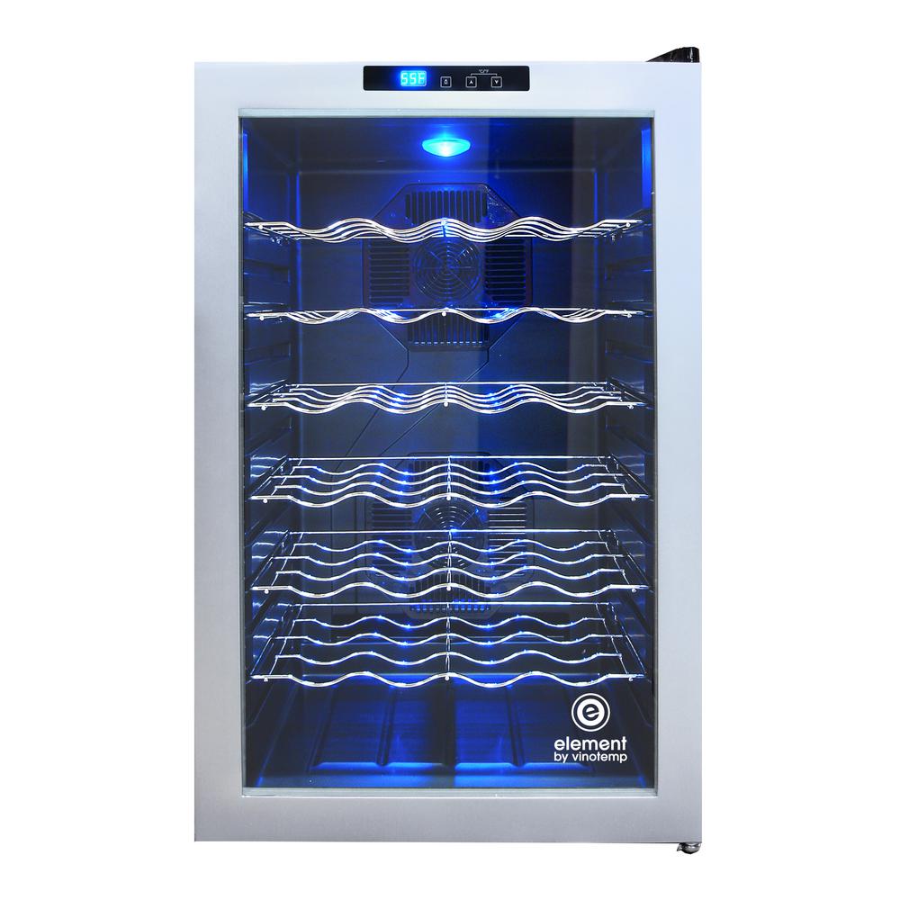Vinotemp 18 in. 28 Bottle Compressor Wine CoolerEL28SILC The Home Depot