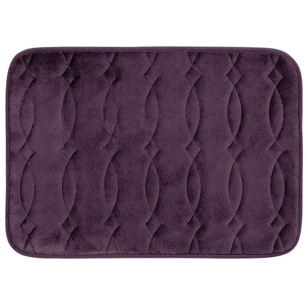 Bouncecomfort Grecian Plum 20 In X 34 Memory Foam Bath Mat Bouncecomfort Grecian Plum 20 In X 34 Memory Foam Bath Mat
