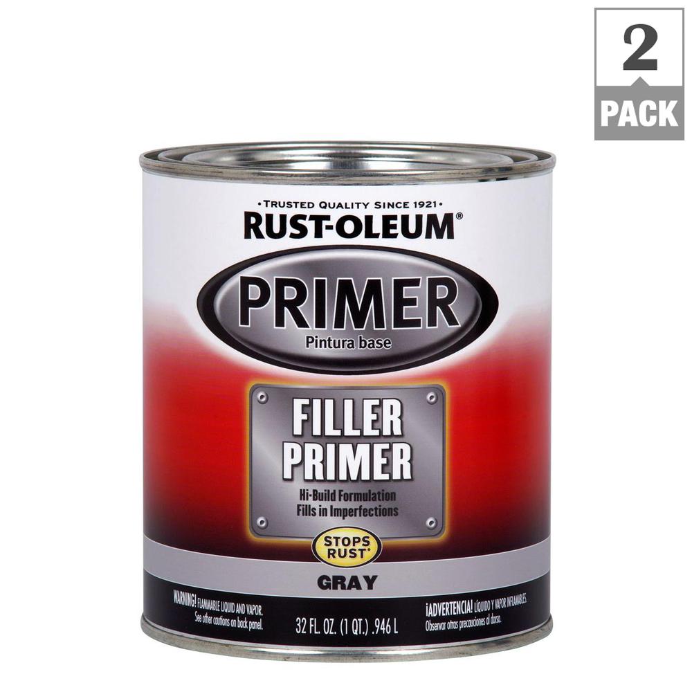 RustOleum Automotive 1 qt. Gray Filler Primer (2Pack)254863 The