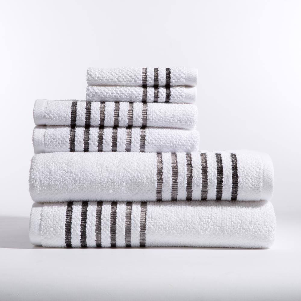 Caro Home Maggie 6Piece Bath Towel in White Caviar Caro Home Maggie 6Piece Bath Towel in White Caviar