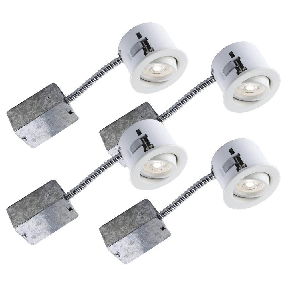 Bazz 3 In Matte White Recessed Led Lighting Kit With Gu10 Bulb Matte White Recessed Led Lighting Kit With Gu10 Bulb Included