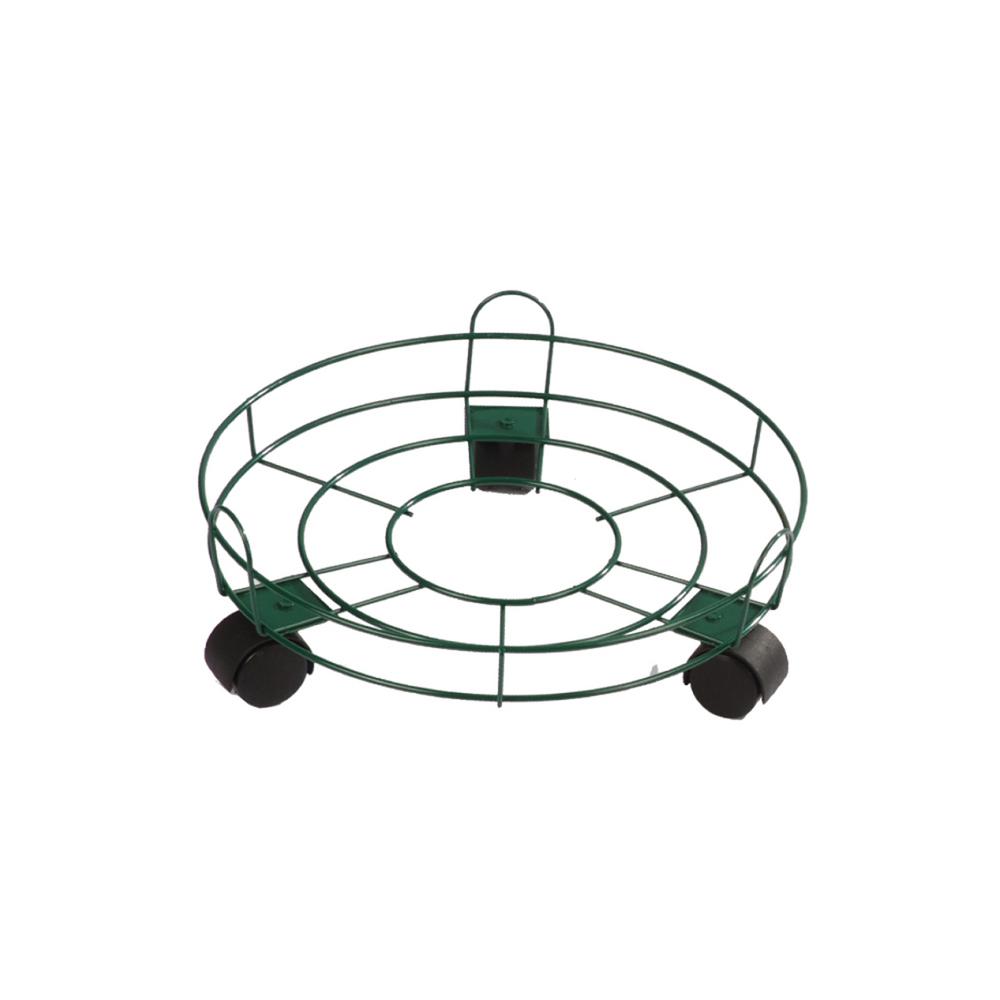 Arcadia Garden Products 13 in. Green Metal Basic Plant Caddy1557 The