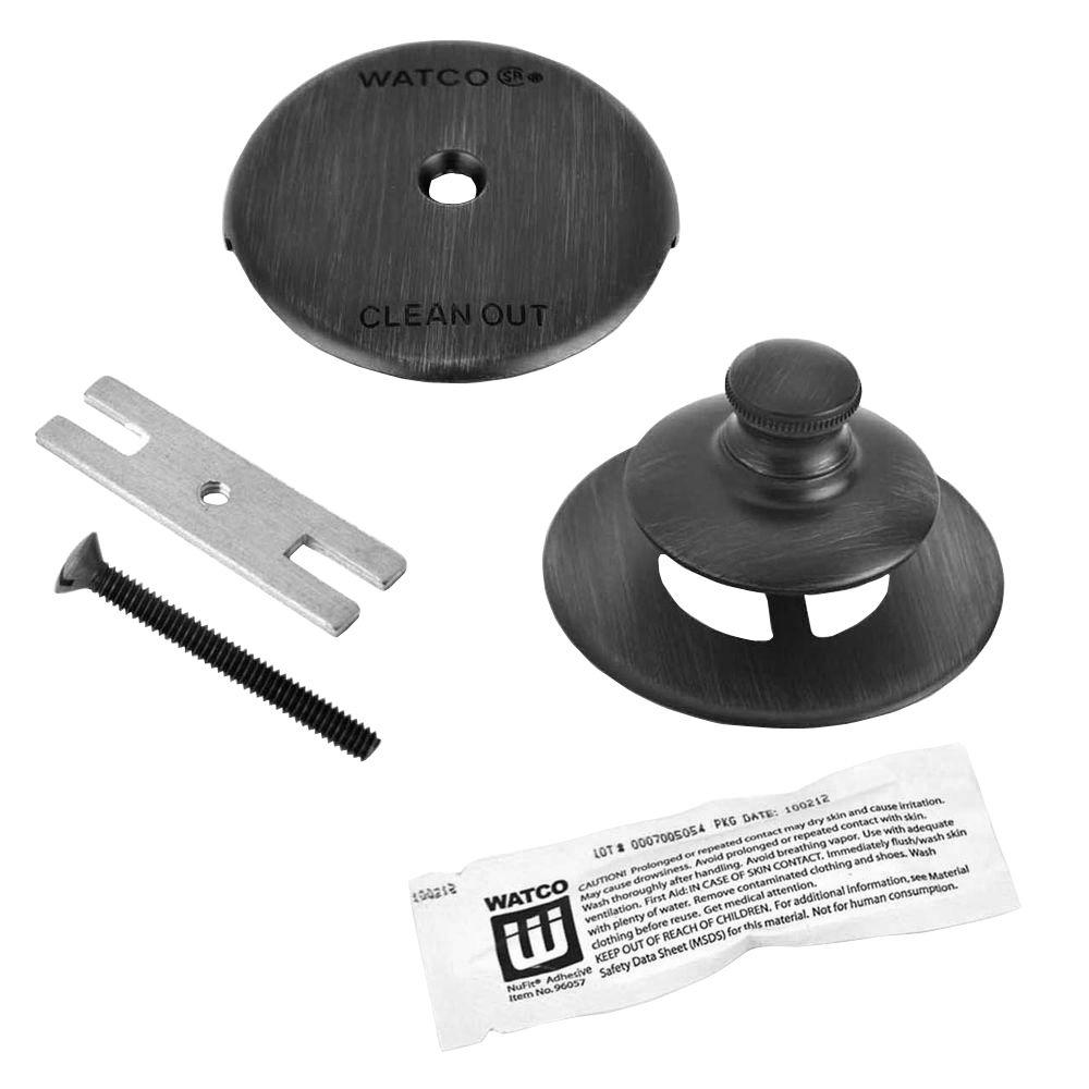 Watco Universal NuFit Push Pull Bathtub Stopper, 1Hole Overflow