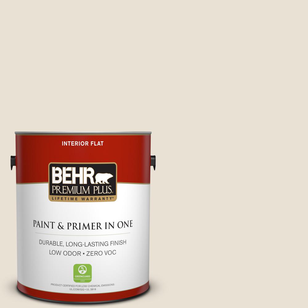 BEHR Premium Plus 1gal. BXC62 Alabaster Flat Interior Paint105001
