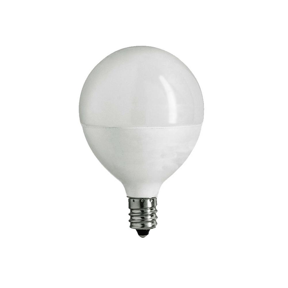 EcoSmart 60W Equivalent Soft White G16.5 E12 Dimmable Frosted LED Light ...