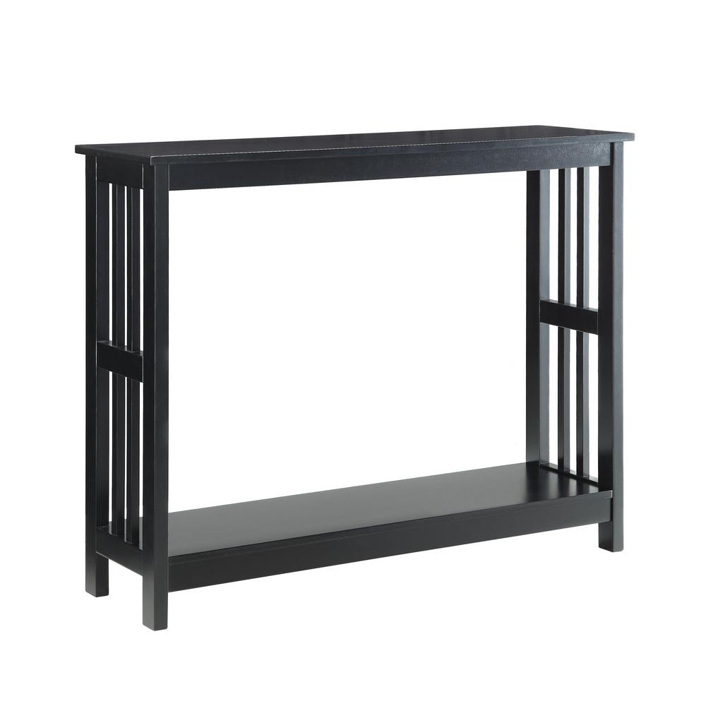 Convenience Concepts Mission Black Console Table S20 194 The Home Convenience Concepts Mission Black Console Table