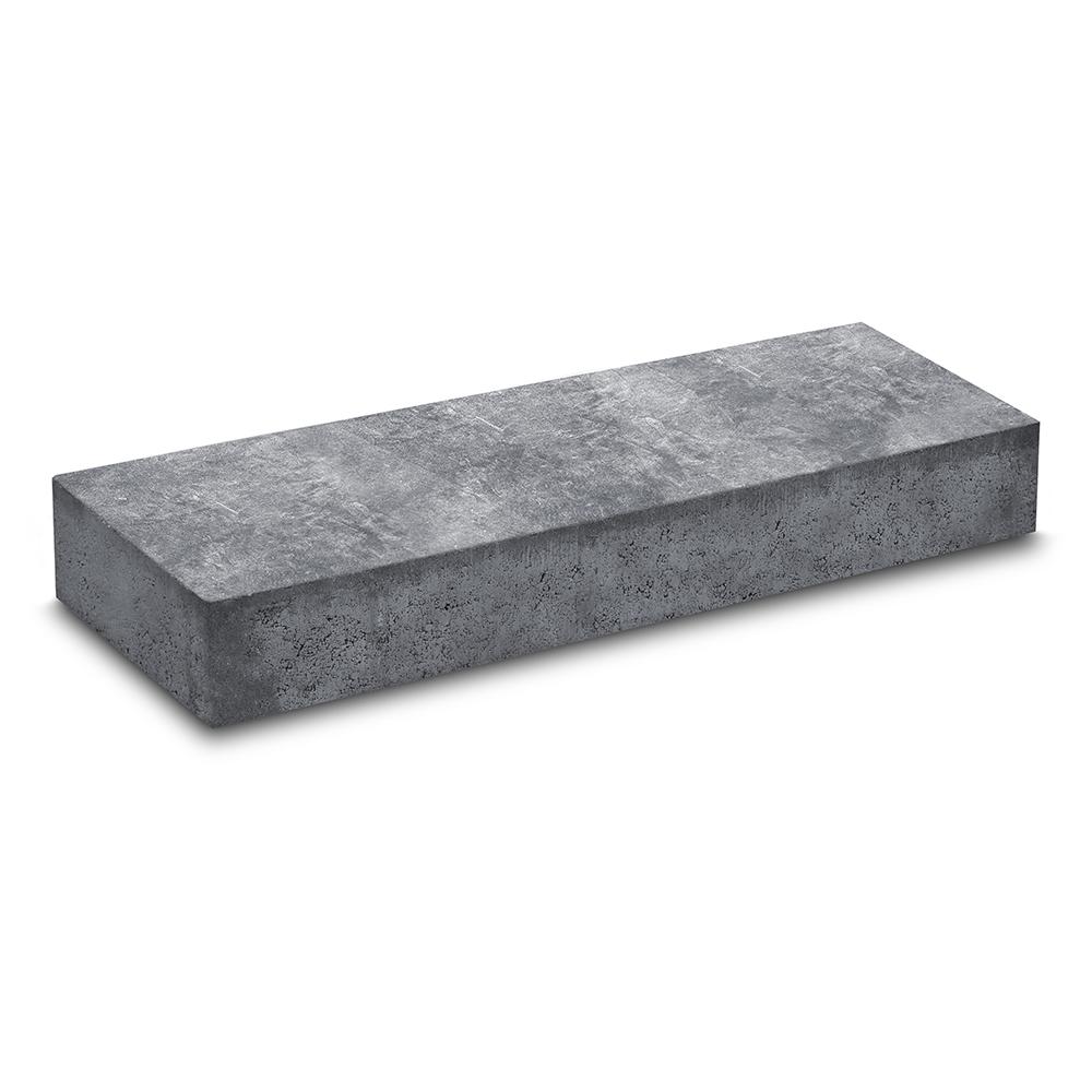CityScapes 6 in. x 12 in. Grey/Charcoal Rectangular Concrete Paver