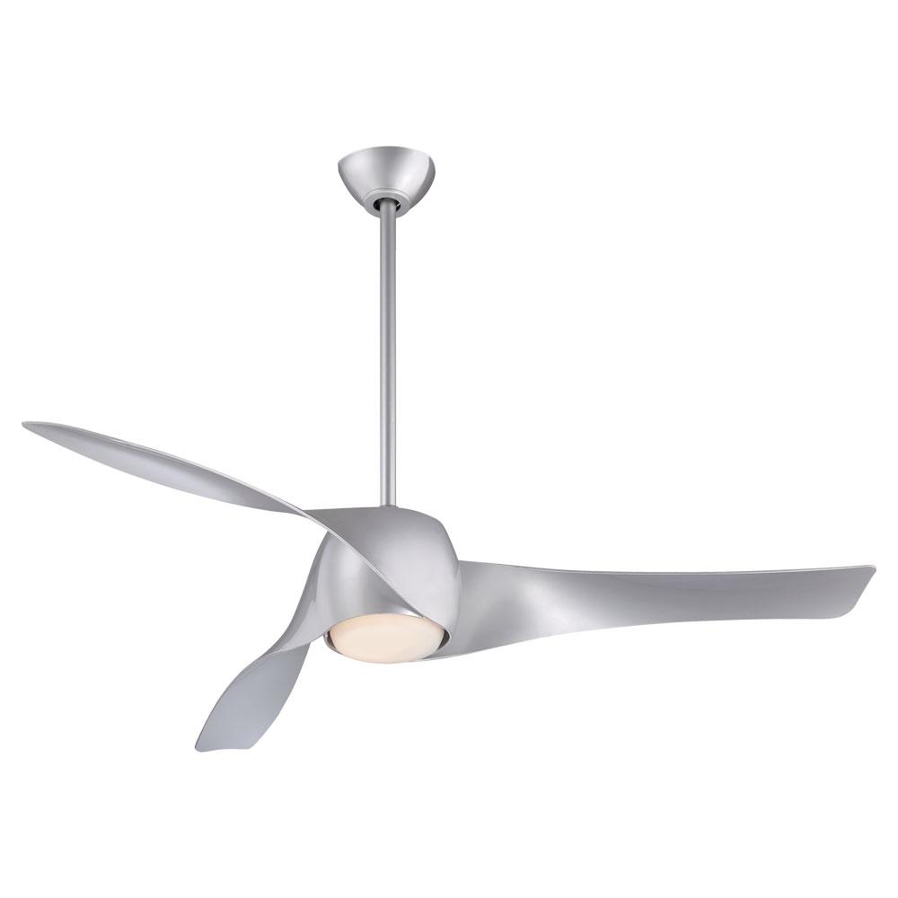 Minka Aire Artemis 58 In Integrated Led Indoor Silver Ceiling Fan With Light With Wall Control