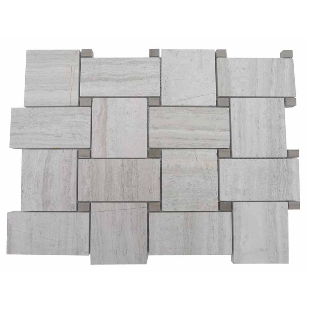 2x2 Basketweave Floor Tile Flooring The Home Depot