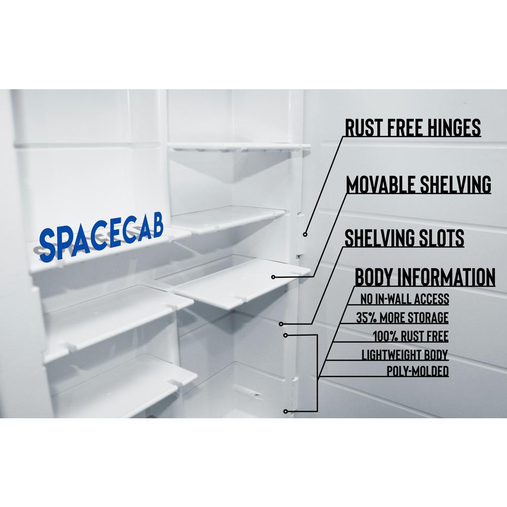 Zaca Spacecab Media 16 In X 36 In X 3 1 2 In Frameless Recessed 1 Door Medicine Cabinet With 12 Shelves And Polished Edge Mirror 21 2 36 00 The Home Depot