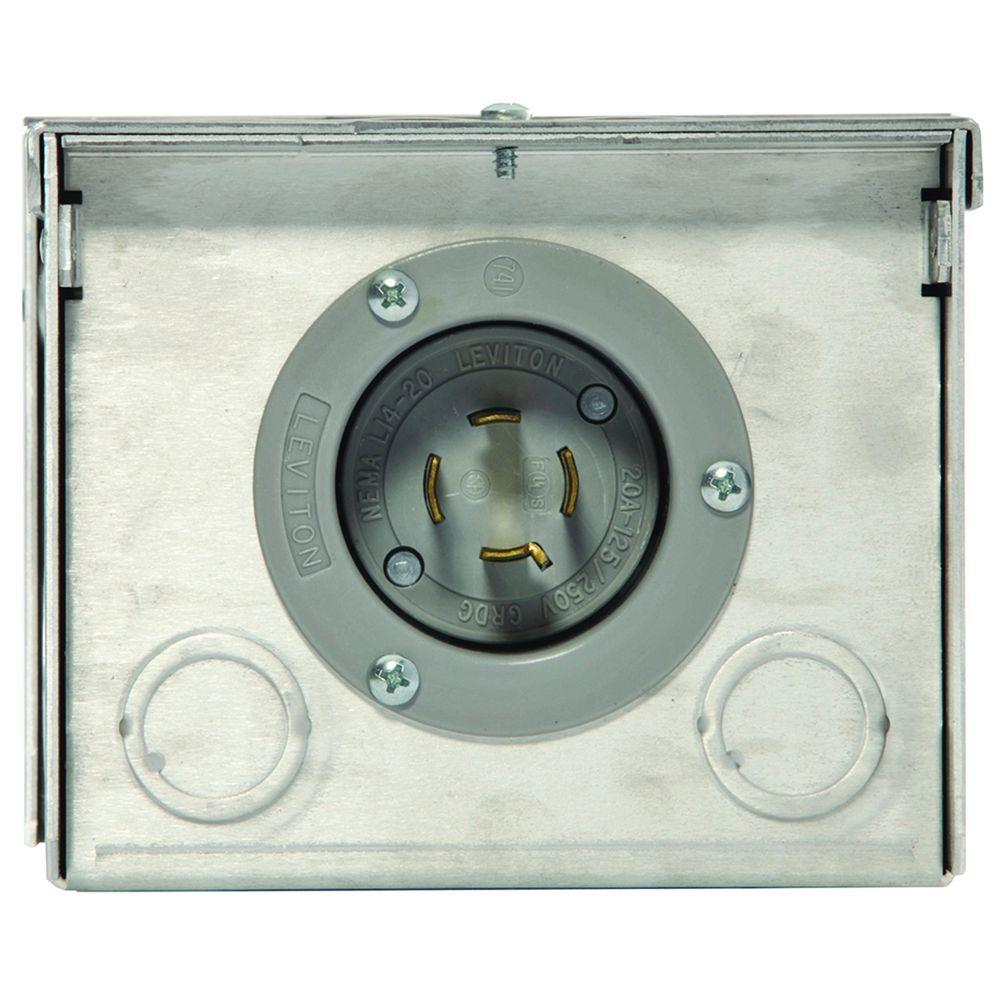 Generac 20 Amp Raintight Aluminum Power Inlet Box6342 The Home Depot