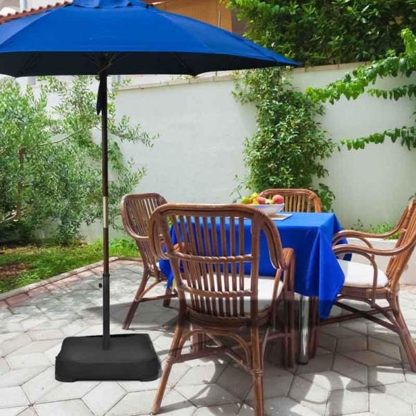 Costway 220 Lbs Steel Patio Umbrella Base Stand Holder In Black Op70096 The Home Depot