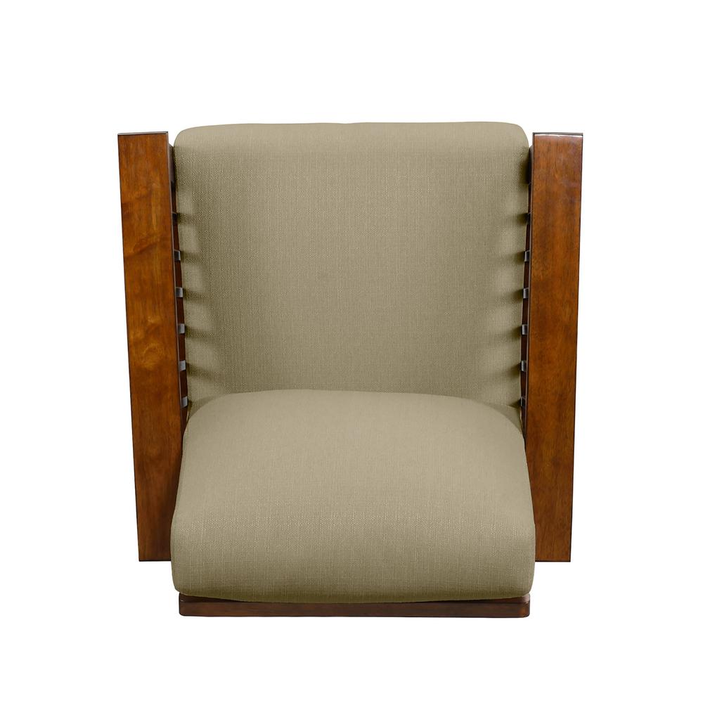 Handy Living Omaha Mission Style Arm Chair With Exposed Cherry Wood Frame In Barley Tan Linen 340c Lin82 175c The Home Depot