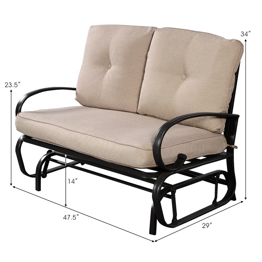 Patio Cushions 2 Seater Garden Bench Cushion In Light Grey Furniture Etiqu - 2 Seat Garden Bench Cushions
