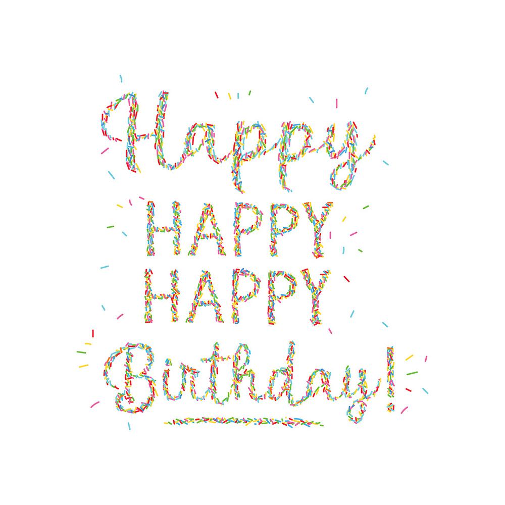 Multicolor Hiest Birthday Wall Decal Multicolor Hiest Birthday Wall Decal