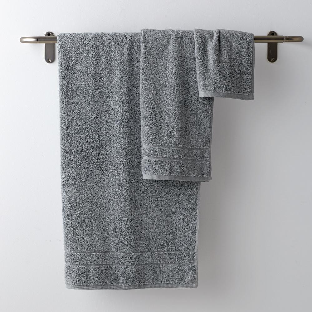 Allure Artesia Damask 6Piece Cotton Bath Towel Set in Sterling Blue