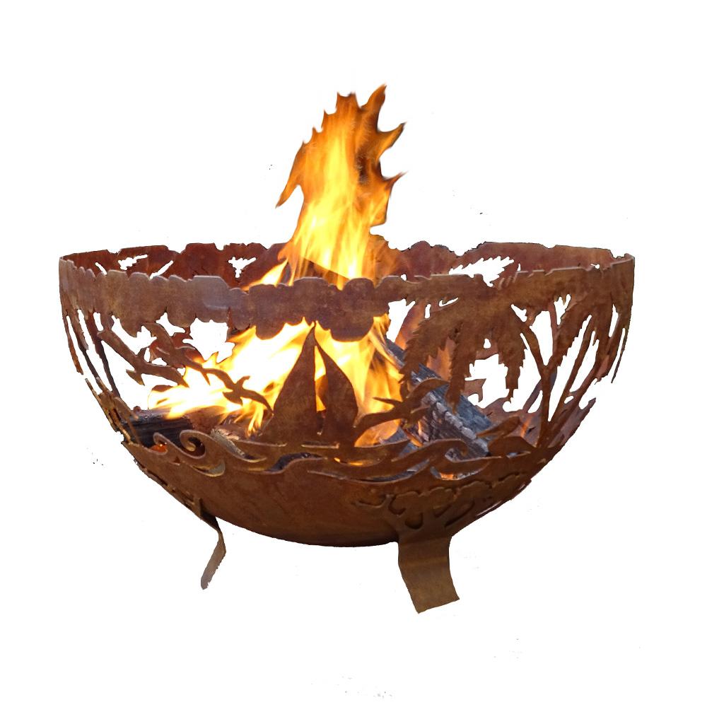 Real Flame Anson 32 in. Wood Burning Steel Fire Bowl in Gray958GRY