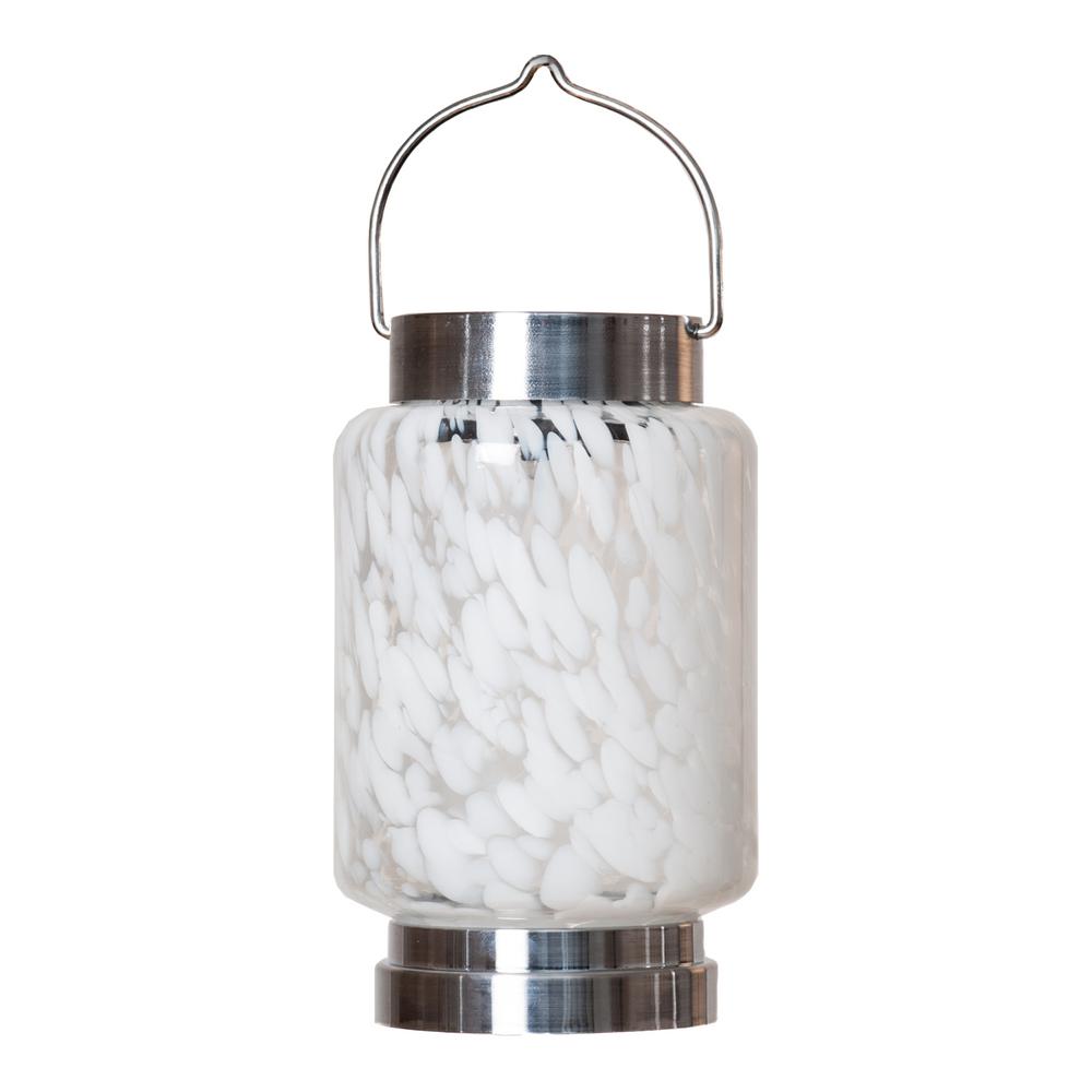 Allsop Outdoor 7 5 In Solar Boater Cylinder White Integrated Led Solar Boater Cylinder White Integrated Led Gl Table Top Lantern Light