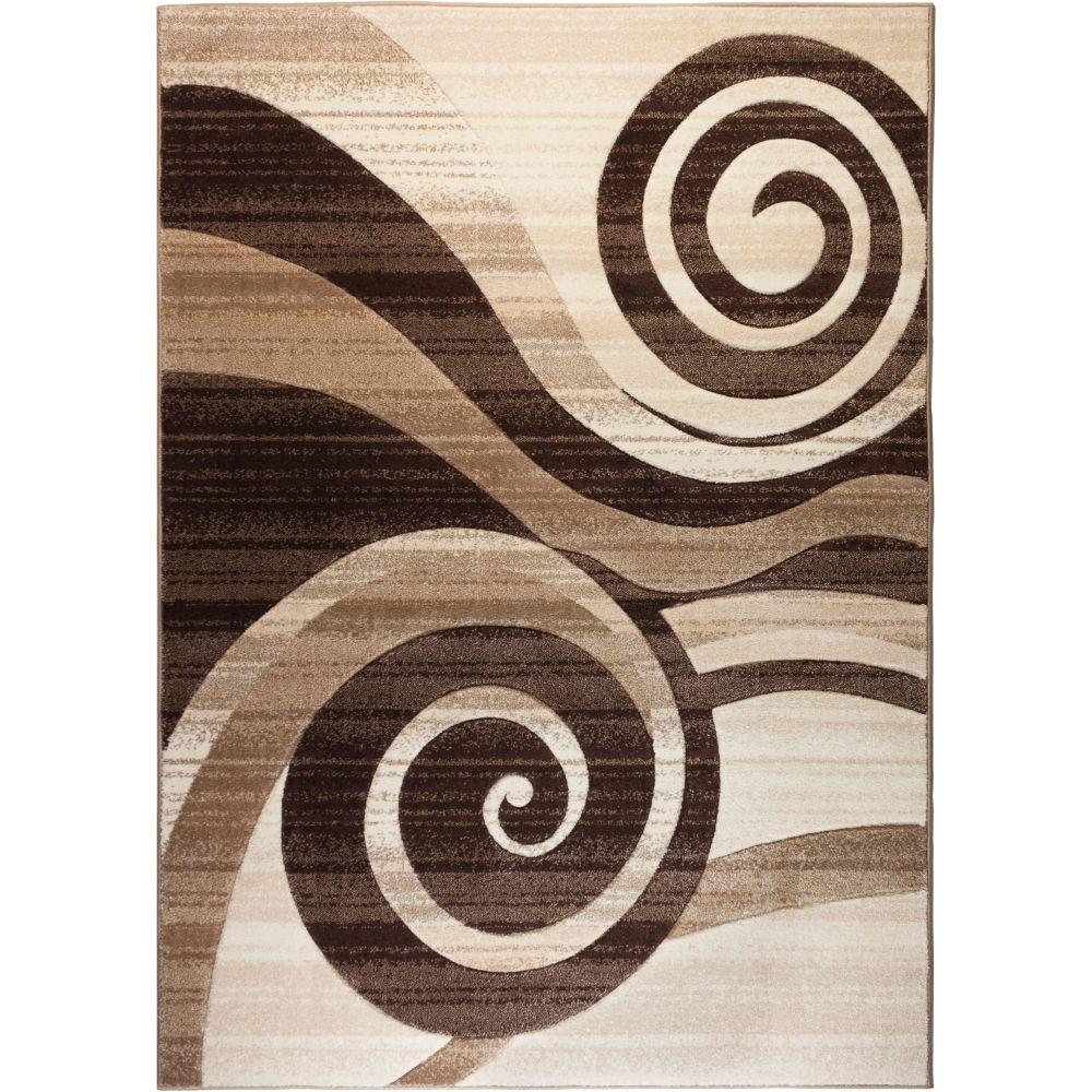 Well Woven Ruby Whirlwind Brown 4 Ft X 5 Modern Area Rug 600584 Well Woven Ruby Whirlwind Brown 4 Ft X 5 Modern Area Rug
