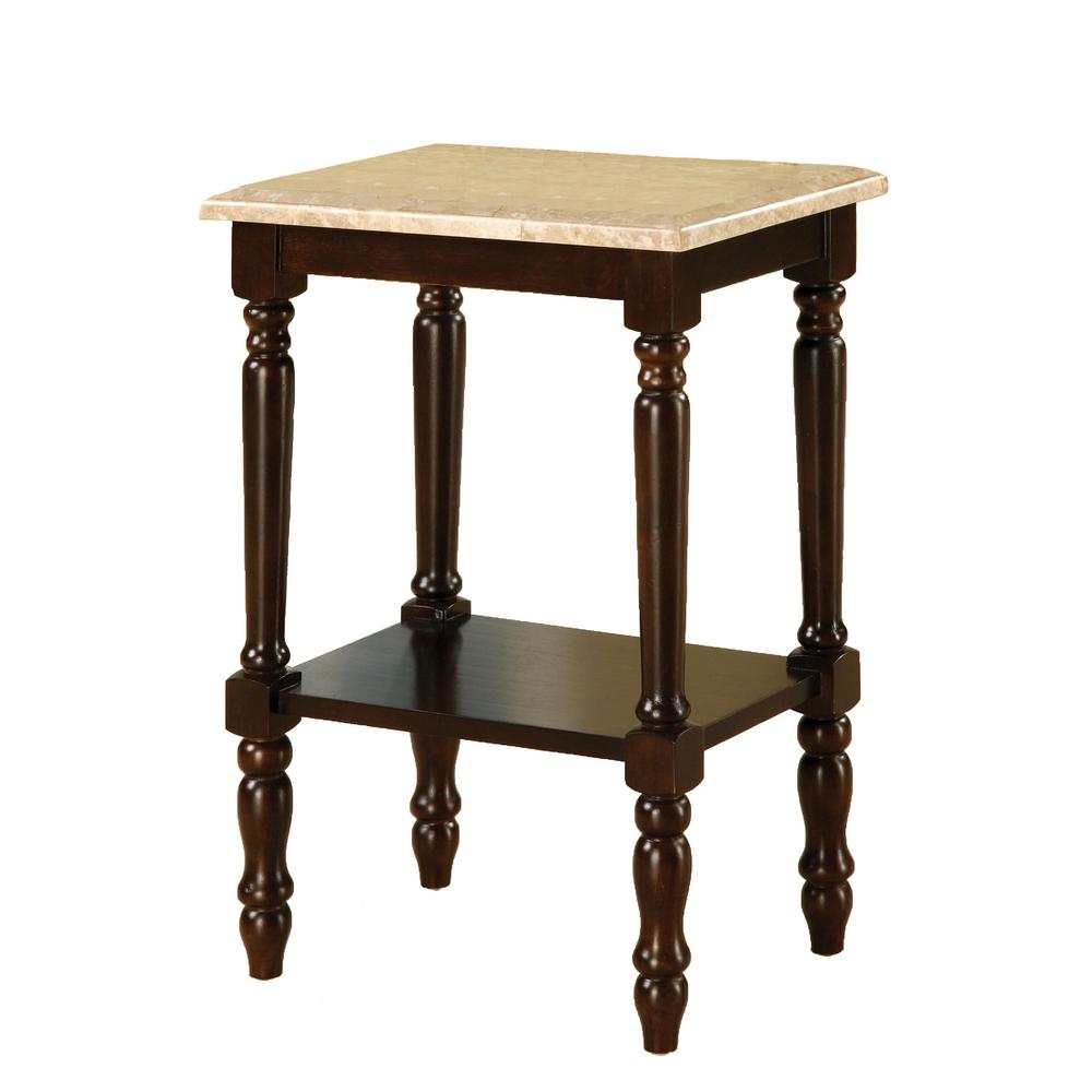 Cherry Furniture Of America Accent Tables Living Room Arianna Dark Cherry Marble Stand