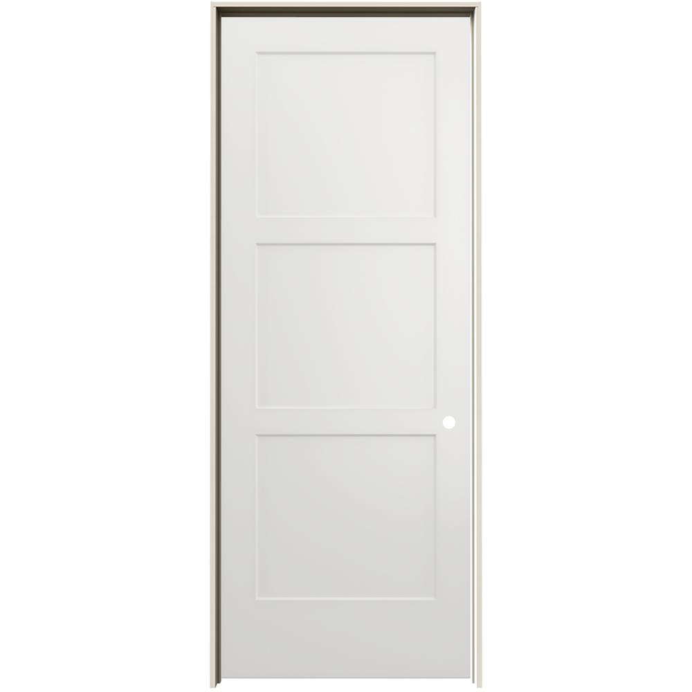 JELD-WEN 36 In. X 96 In. Birkdale White Paint Left-Hand Smooth Hollow ...