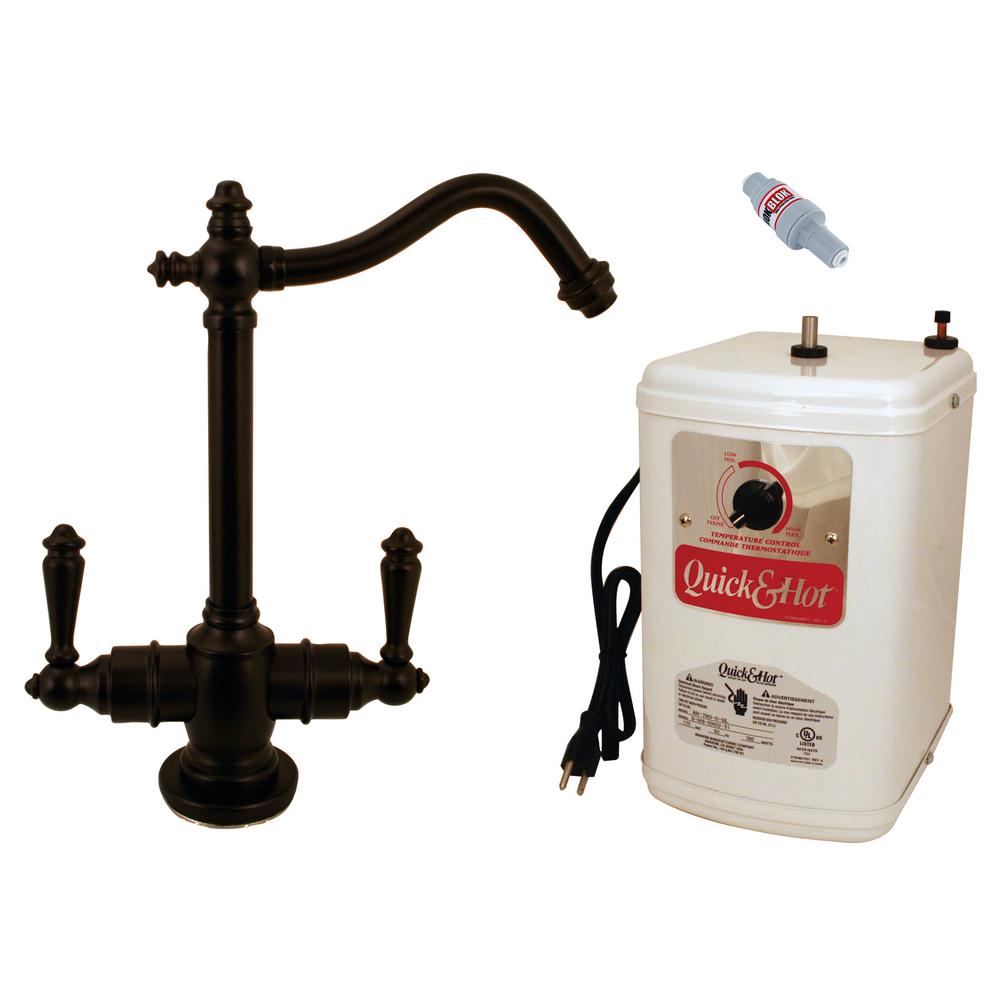 Westbrass Victorian 2-Handle Instant Hot and Cold Water Dispenser in Oil Rubbed Bronze-D205HFP 