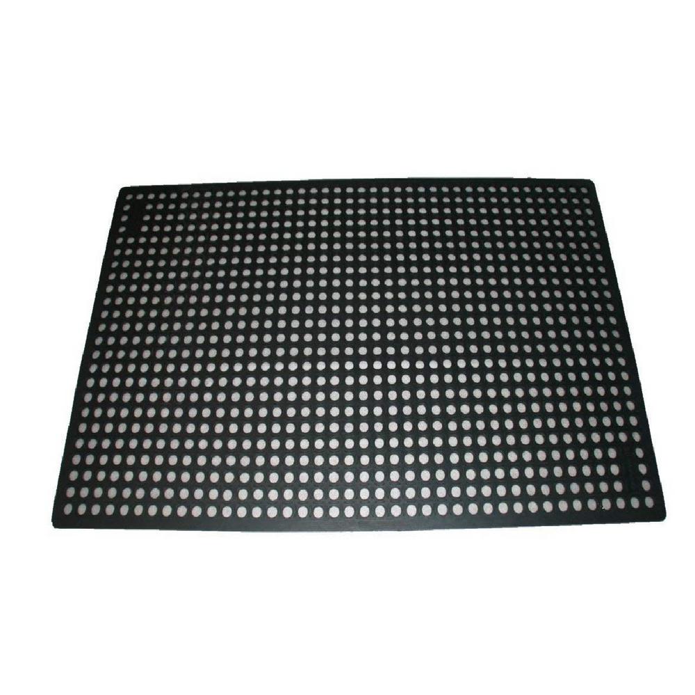 Rhino Anti Fatigue Mats K Series Comfort Tract Black 3 Ft X 20 1 2 In Grease Resistant Rubber Kitchen Mat