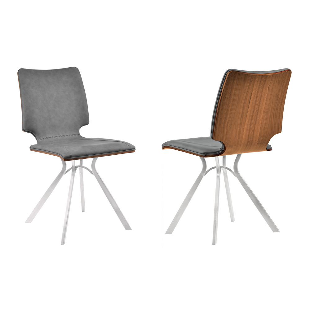 Armen Living Marley Grey Dining Chair Set Of 2
