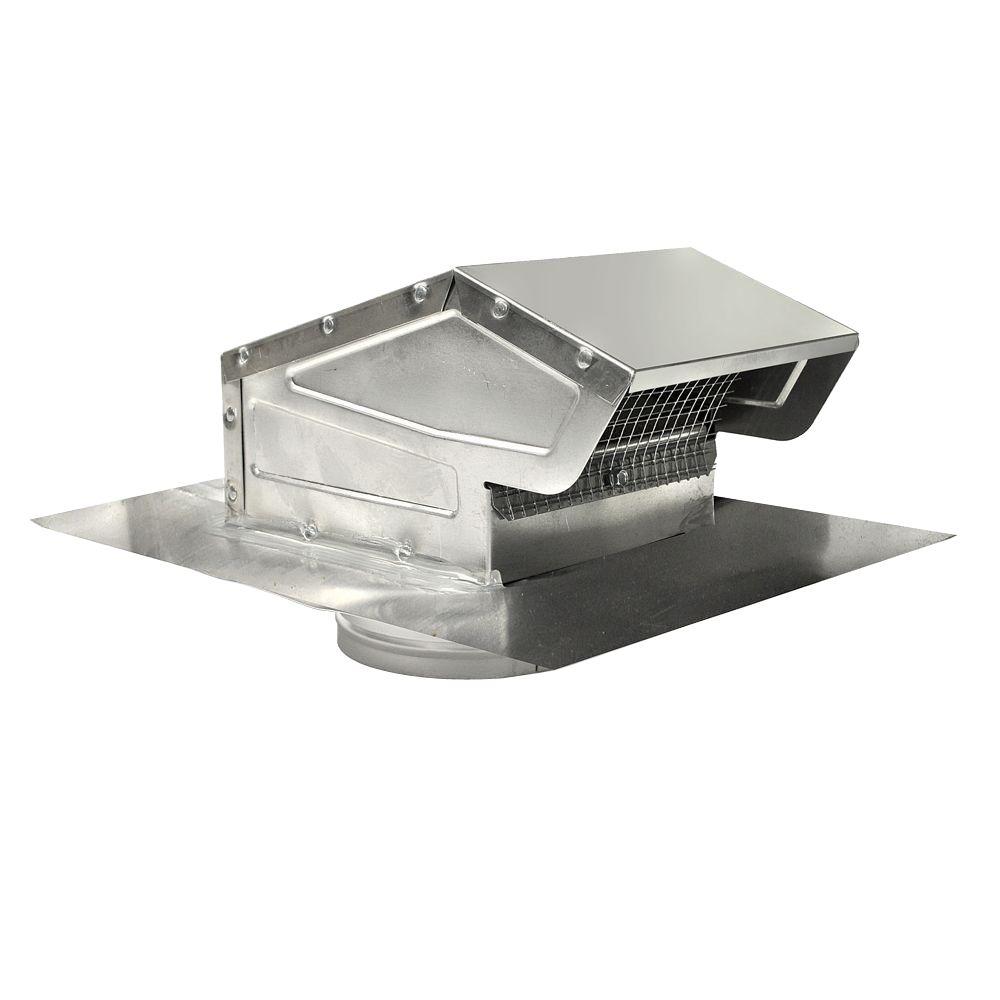 4 in. Goose Neck Vent - Roof Cap in Aluminum-GNV4A - The Home Depot