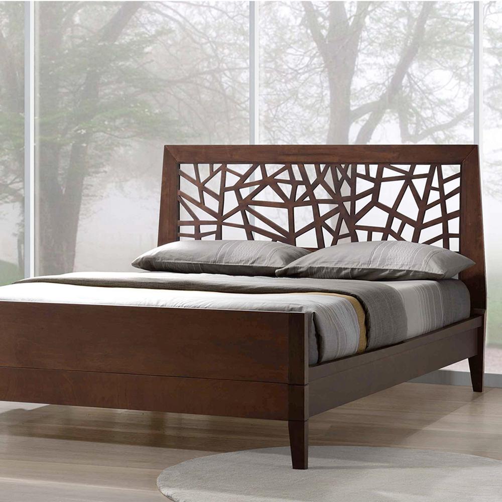 Baxton Studio Jennifer Dark Brown Queen Platform Bed288626174HD