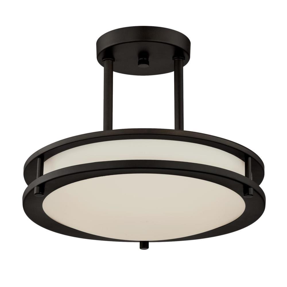 Westinghouse Lauderdale 75 Watt Oil Rubbed Bronze Integrated Led Dimmable Semi Flush Mount