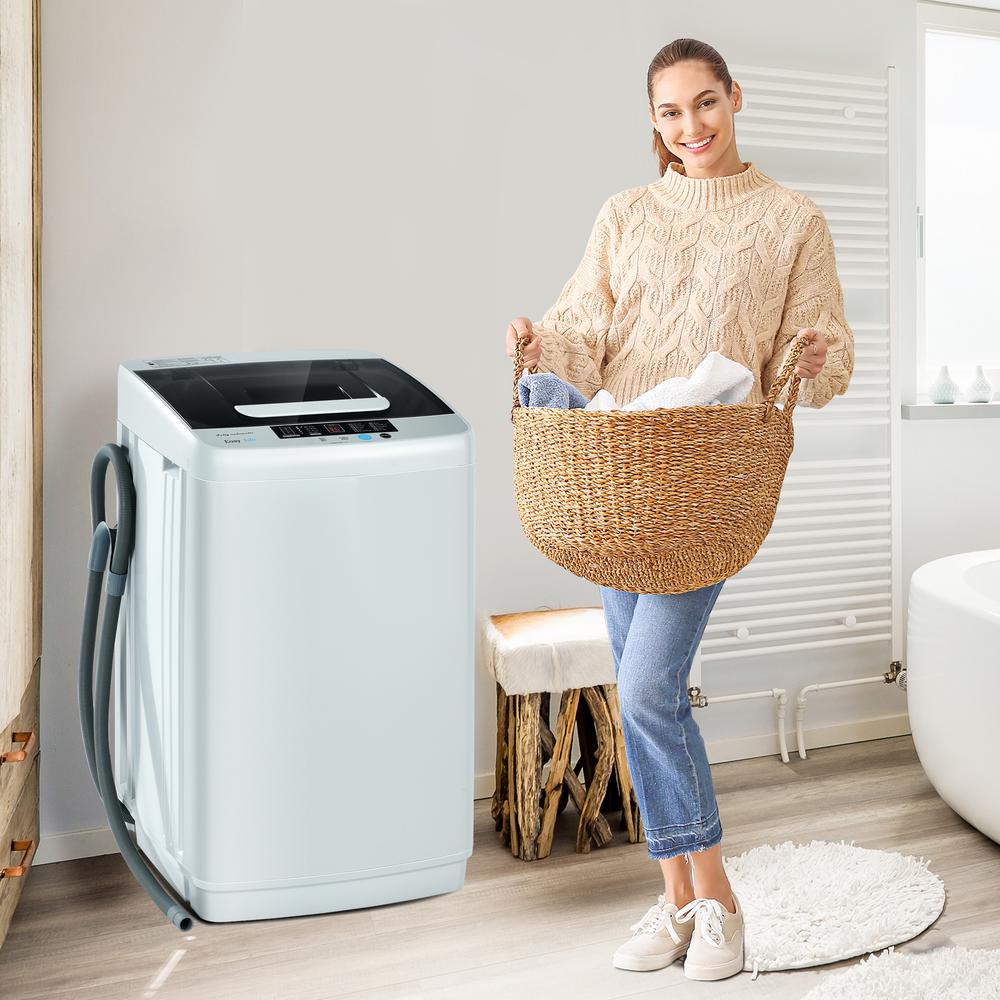 Costway White FullAutomatic Laundry Washing MachineEP24640US The