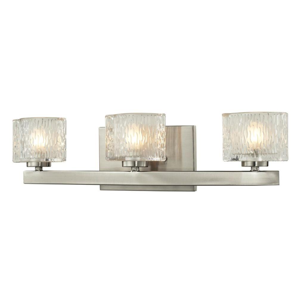 Filament Design Rainfall 3Light Brushed Nickel Bath Vanity LightCLI