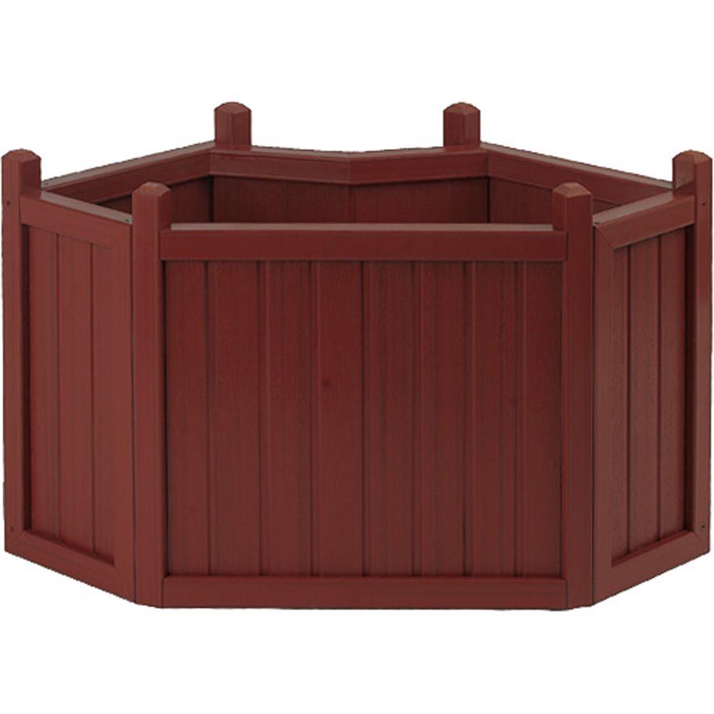 Cal Designs 34 In Gany All Weather Composite Corner Planter Gany All Weather Composite Corner Planter