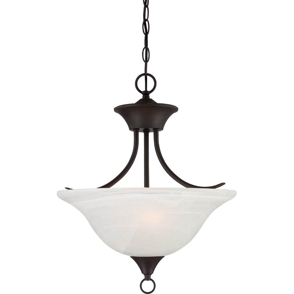 Volume Lighting Trinidad 2 Light Antique Bronze Pendant Semi Flush Volume Lighting Trinidad 2 Light Antique Bronze Pendant Semi Flush Mount