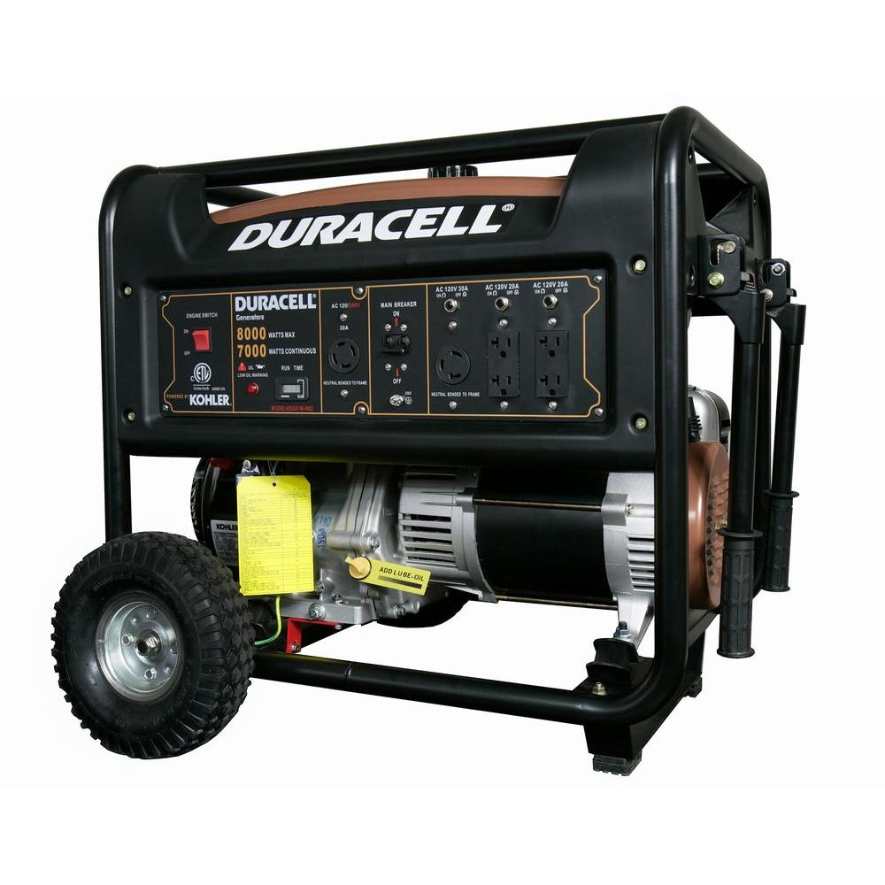 7000-Watt Gasoline Powered Portable Generator with 1 Kohler Engine and  Recoil Start