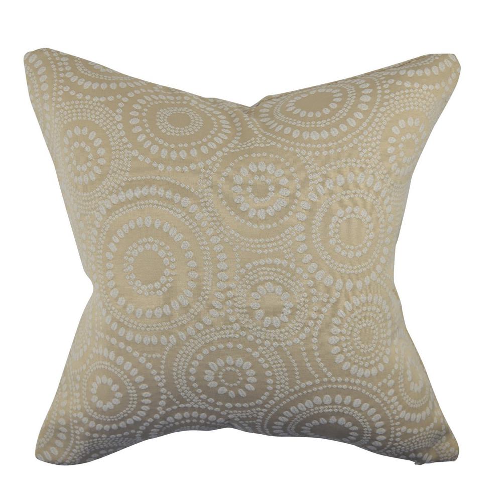 Vesper Lane Circle Link Cream Geometric 20 In X 20 In Throw