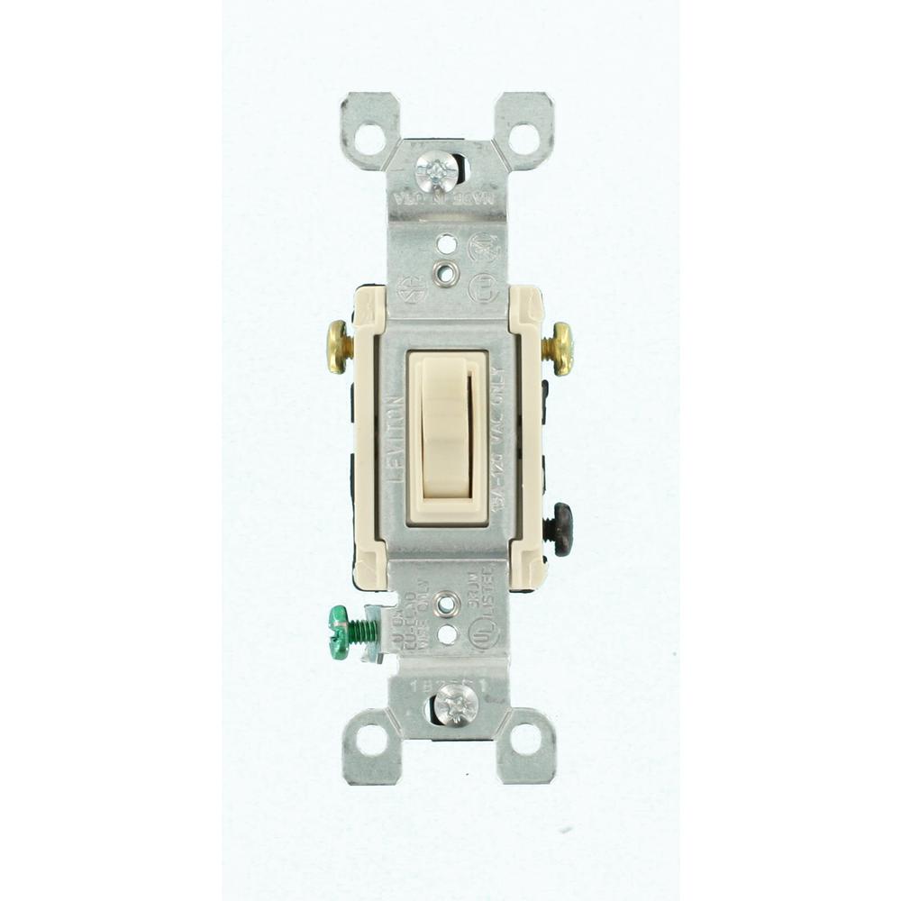 Leviton 15 Amp 3 Way Toggle Switch Light Almond 18 Pack Vt2 01453