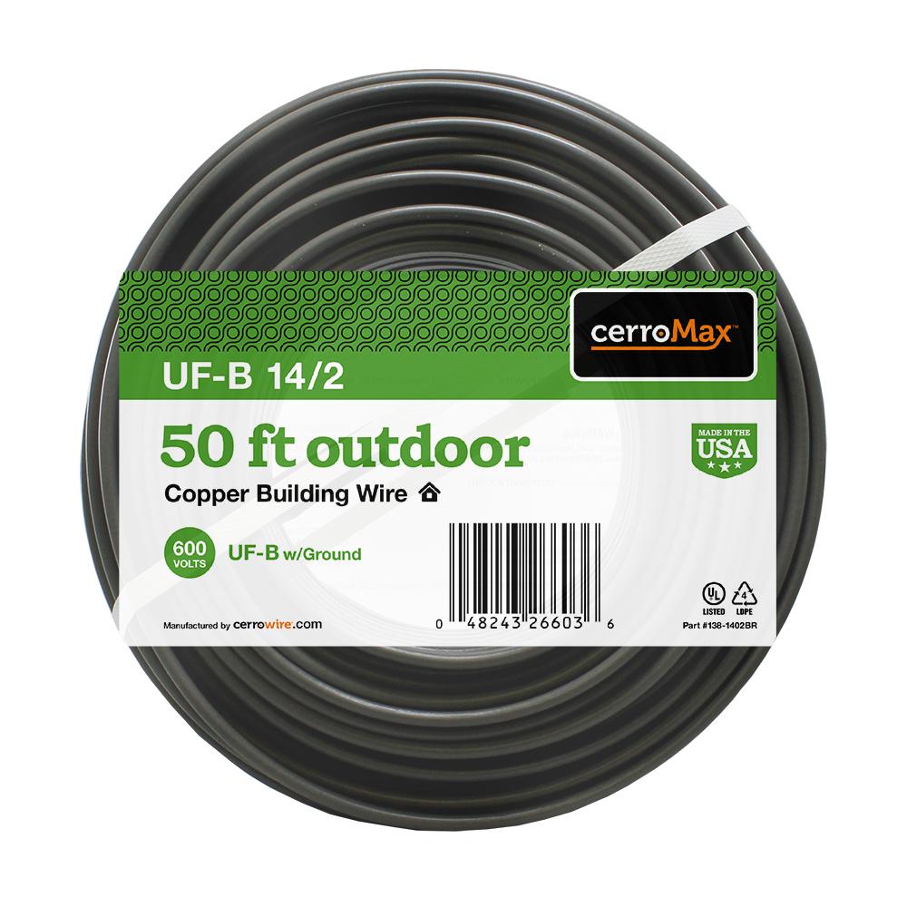 Cerrowire 50 ft. 14/2 UF-B Cable-138-1402BR - The Home Depot