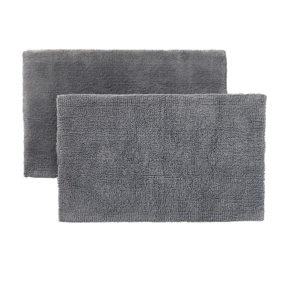 Home Decorators Collection Charcoal 24 in. x 40 in. Cotton Reversible