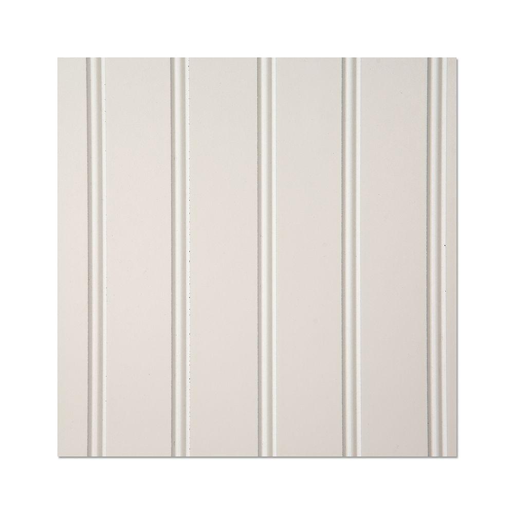 EUCATILE 32 sq. ft. 96 in. x 48 in. Hardboard Thrifty White Tile ...