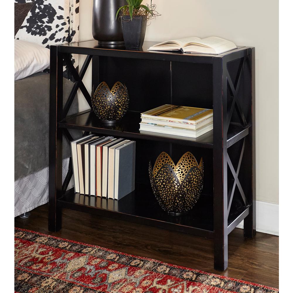 Anna Black Open Bookcase-86104C124-01-KD-U - The Home Depot